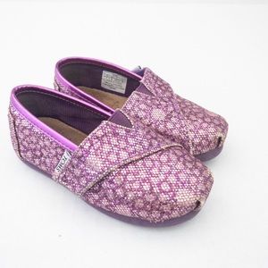 Kids Toms Sparkle Leopard Print shoes (size 7)